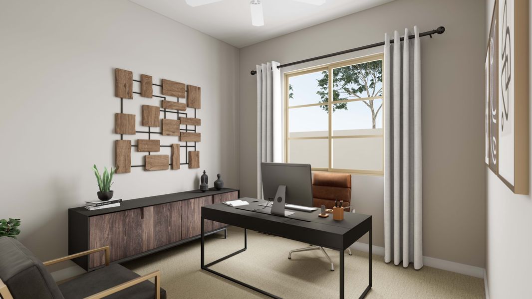 Representative furnished interior of a home built from the Elden Plan 4505 by Tri Pointe Homes in Waterston Central, Gilbert (Image 19).