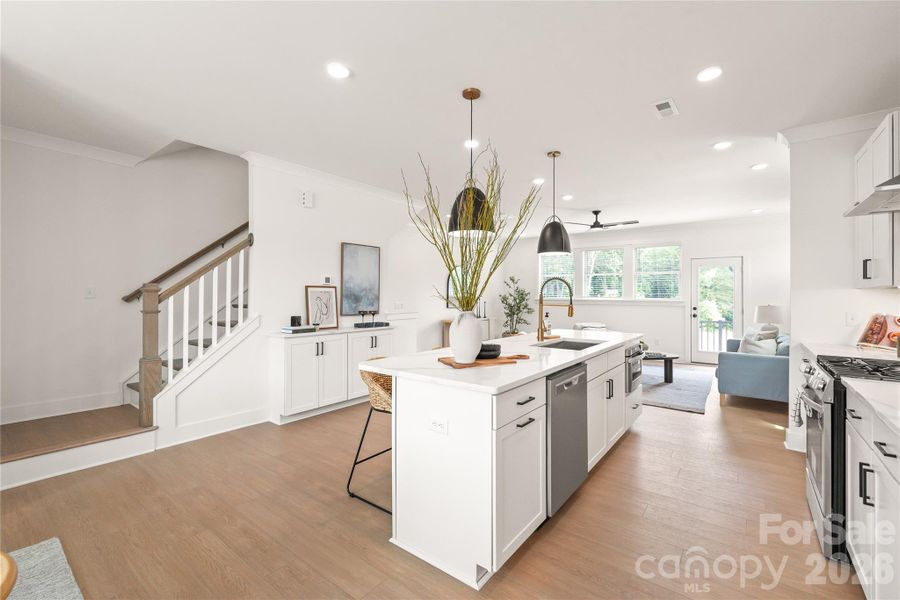 Furnished interior view inside a new home in , Charlotte (Image 8).