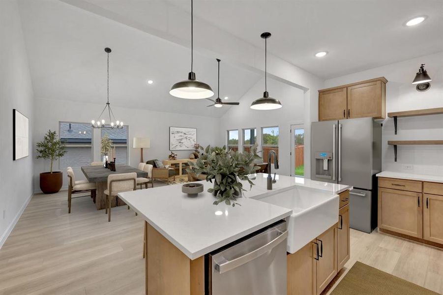Furnished interior view inside a new home in Aspire at Noble Ridge, Howe (Image 11).