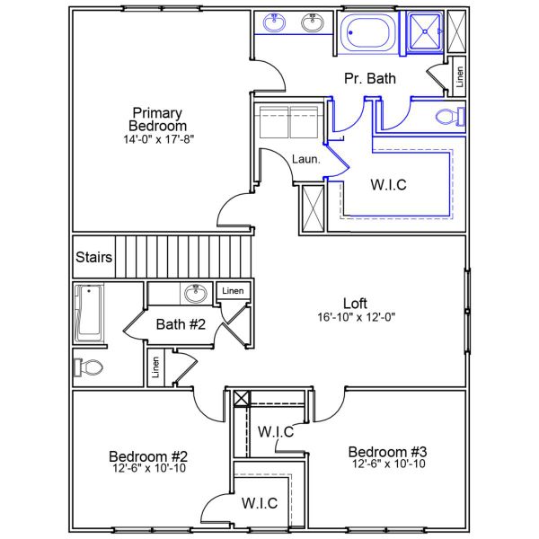 2D floor plan layout of this home in Bell West, Kernersville, NC (Image 6).