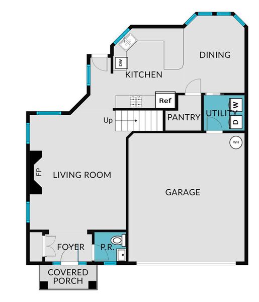 Living, Kitchen Sink, & Dining Windows take advantage of the long distance & private Hill Country Views!