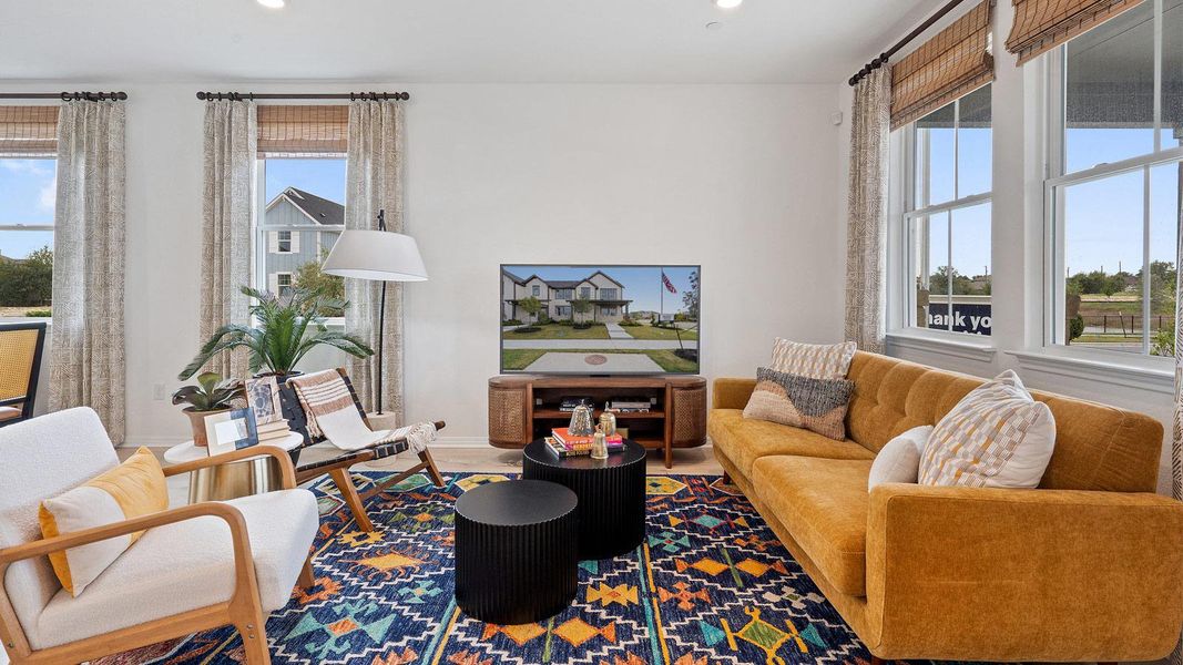 Furnished interior view inside a new home in Avery Centre, Round Rock (Image 6).