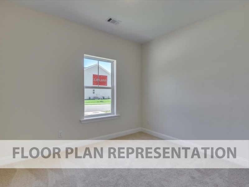 Secondary Bedroom Floorplan Representation Photo 1 | The 1490 Plan by Ivey Homes Secondary Bedroom Floorplan Representation Photo 1 | The 1490 Plan by Ivey Homes