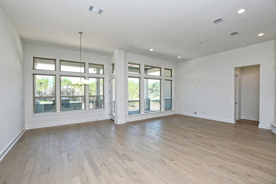 Representative unfurnished interior of a home built from the Siena III by Giddens Homes in Clearwater Ranch, Liberty Hill (Image 254).
