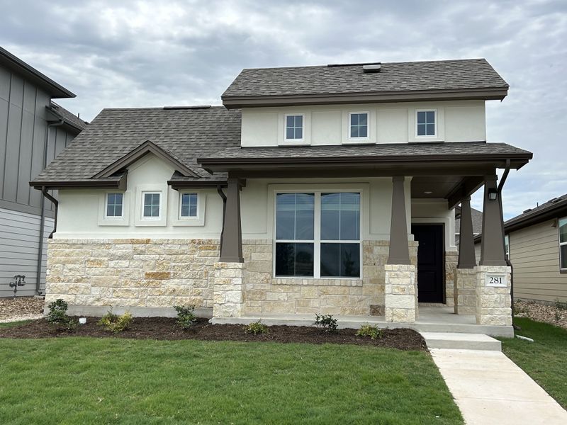 Exterior details and patio area of a home in Porter Country, Kyle (Image 1). Exterior details and patio area of a home in Porter Country, Kyle (Image 1).