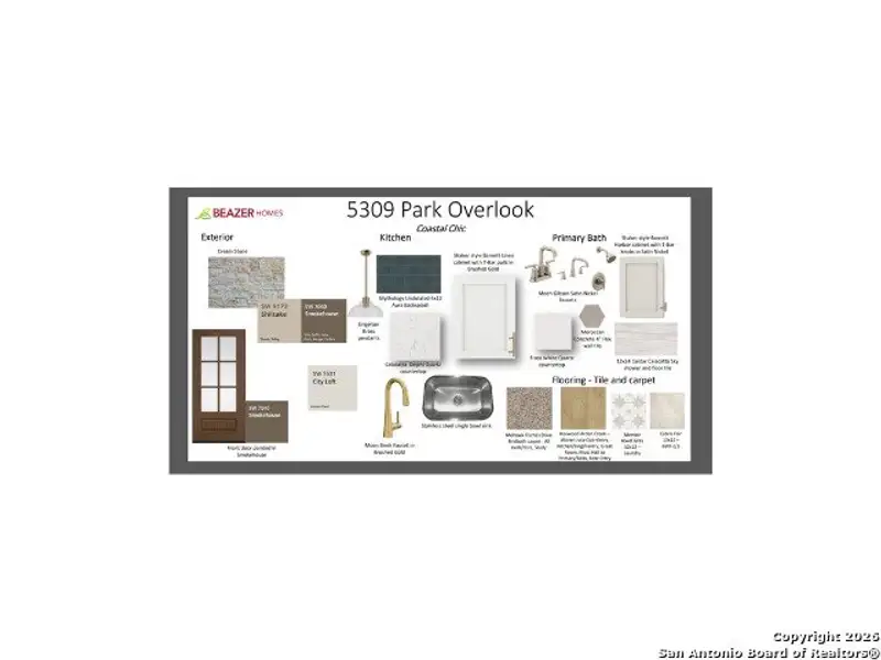 2D floor plan layout of this home in Parklands Estates, Schertz, TX (Image 3).