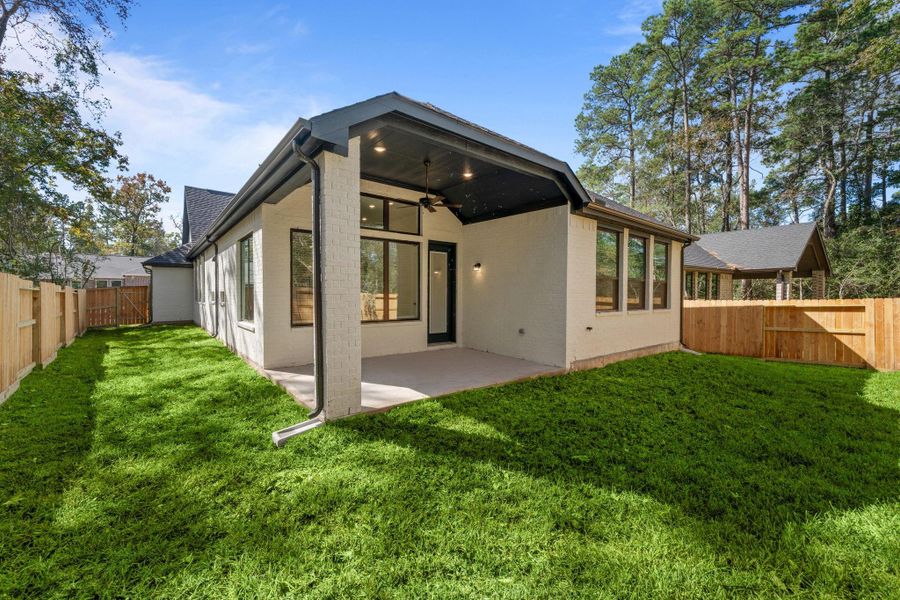 Exterior details and patio area of a home in The Woodlands Hills, Willis (Image 3). Exterior details and patio area of a home in The Woodlands Hills, Willis (Image 3).