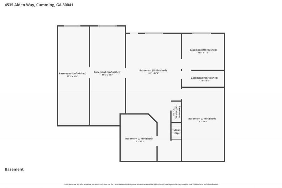 2D floor plan layout of this home in Arden on Lanier, Cumming, GA (Image 6).