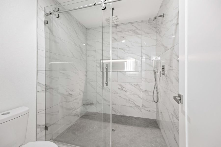 Full bath with a walk-in shower