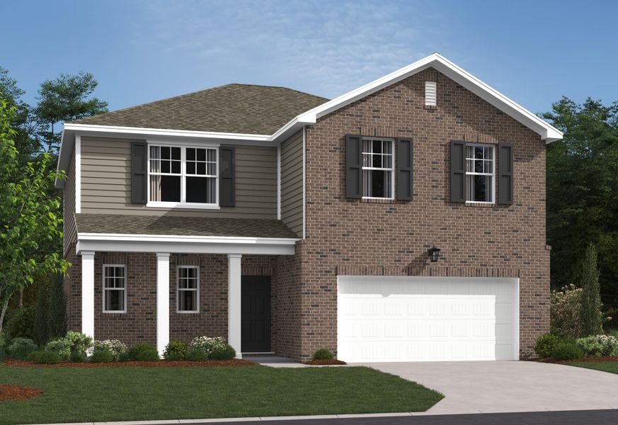 Representative exterior photo of a completed home built from the Brentley by Ashton Woods in Cades Bluff, Lebanon, TN (Image 1).