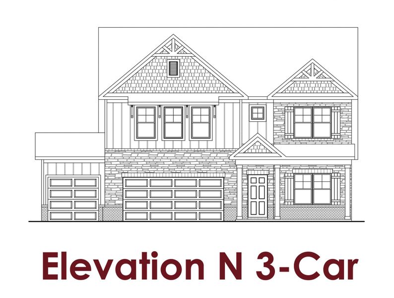 Representative rendering of the exterior for the Cove UHP                                                                Primary Suite on Main by Chafin Communities (Image 9).