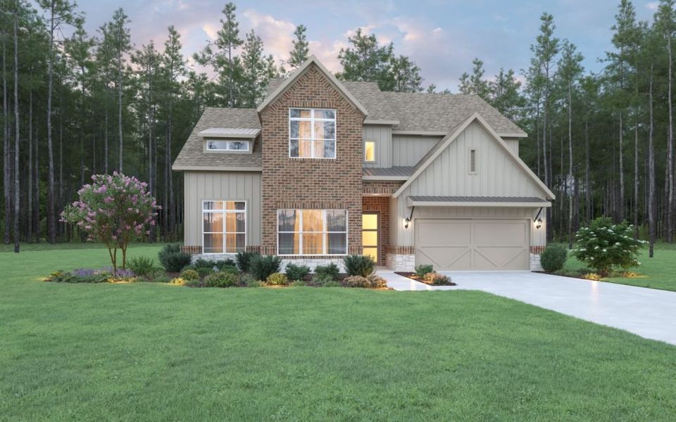 Representative exterior photo of a completed home built from the The Catalina by Stonefield Homes in Westview Terrace, Houston, TX (Image 10).