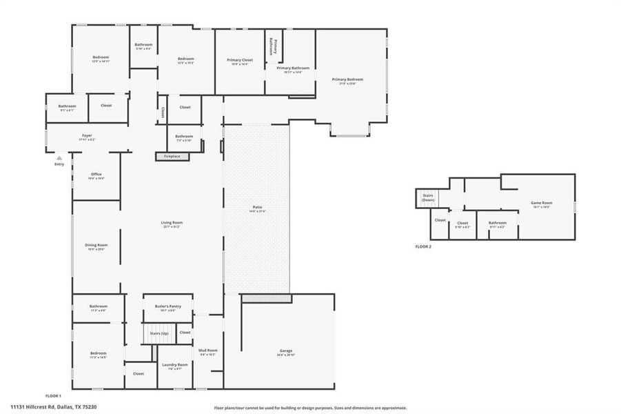 2D floor plan layout of this home in , Dallas, TX (Image 5). 2D floor plan layout of this home in , Dallas, TX (Image 5).
