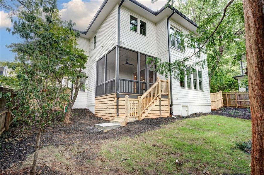 Exterior details and patio area of a home in , Atlanta (Image 26).