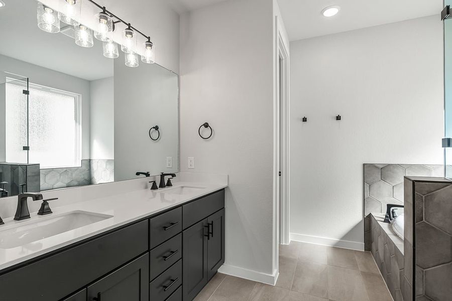 Furnished interior view inside a new home in Terrace Collection at Lariat, Liberty Hill (Image 15). Furnished interior view inside a new home in Terrace Collection at Lariat, Liberty Hill (Image 15).