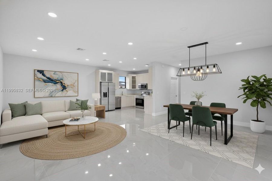 Furnished interior view inside a new home in , Lehigh Acres (Image 37).
