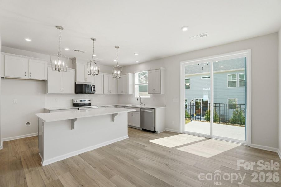 Furnished interior view inside a new home in Arbor Chase, Clover (Image 4). Furnished interior view inside a new home in Arbor Chase, Clover (Image 4).