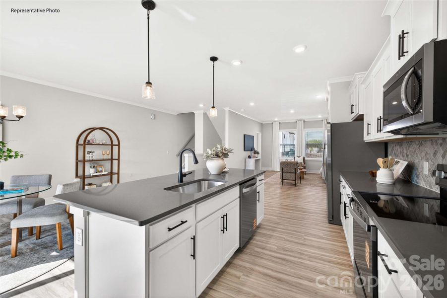 Furnished interior view inside a new home in The Townes at Lake Norman, Mooresville (Image 23).