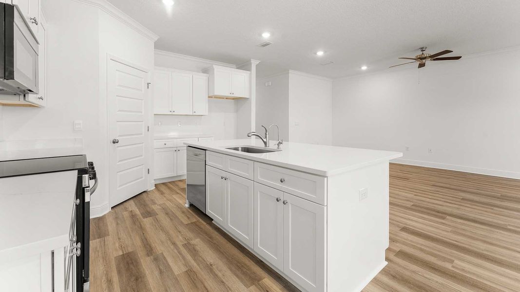 Furnished interior view inside a new home in Holley Grove at Peach Creek, Santa Rosa Beach (Image 7).