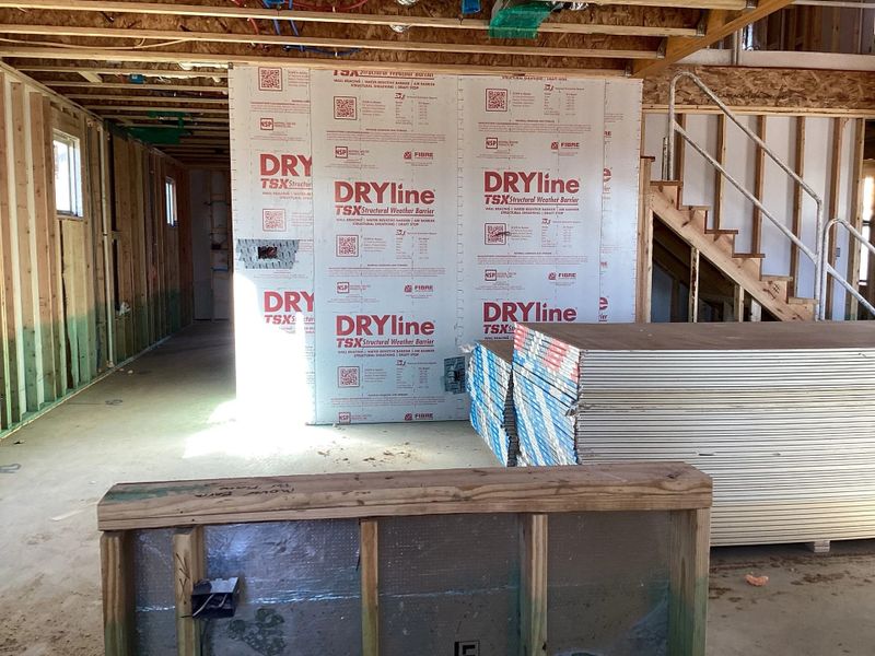 In-progress construction of a new home in The Homestead at Lariat, Liberty Hill, TX (Image 8).