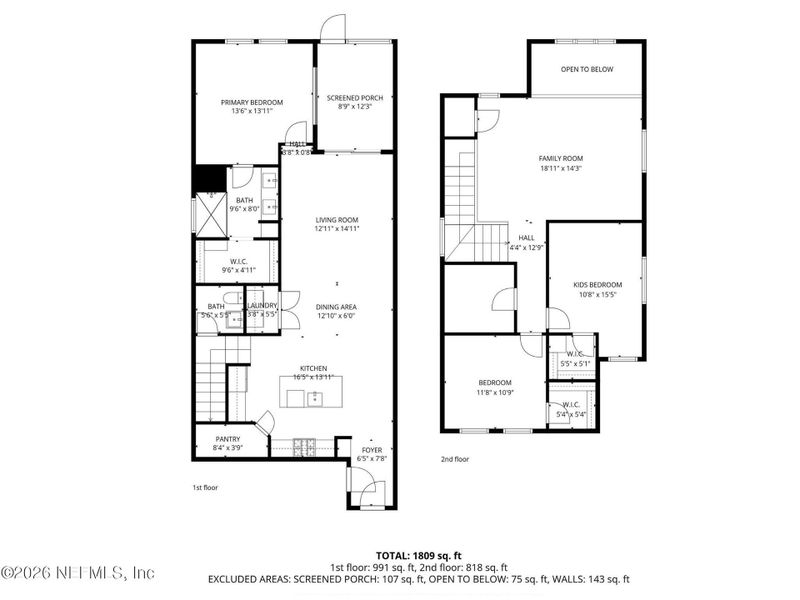 2D floor plan layout of this home in Pablo Cove, Jacksonville, FL (Image 5).