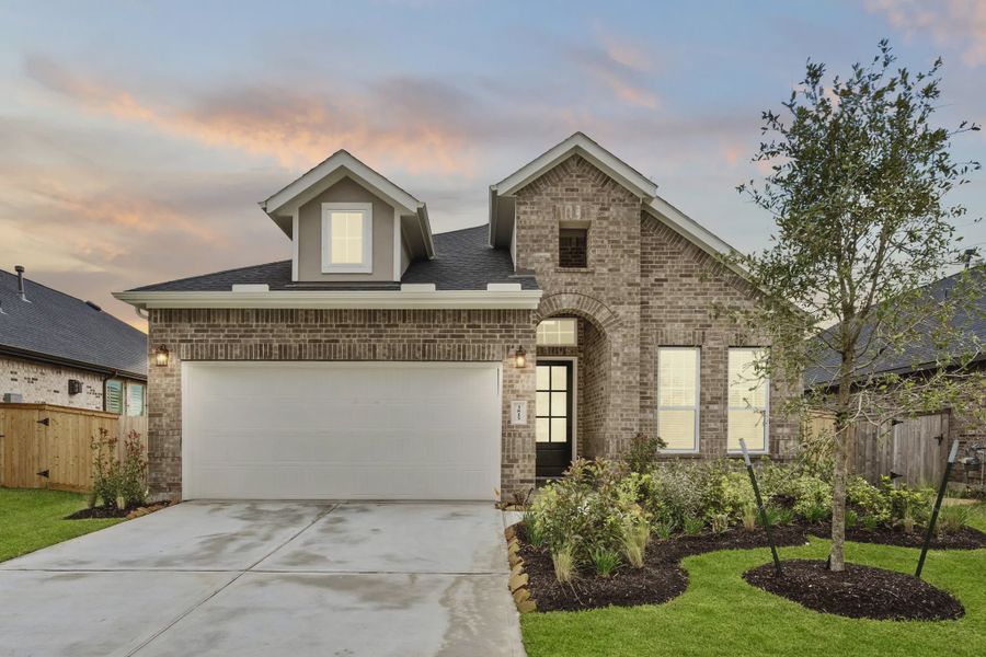 Representative exterior photo of a completed home built from the Rowen by Chesmar Homes in Brookewater 45's, Rosenberg, TX (Image 20).