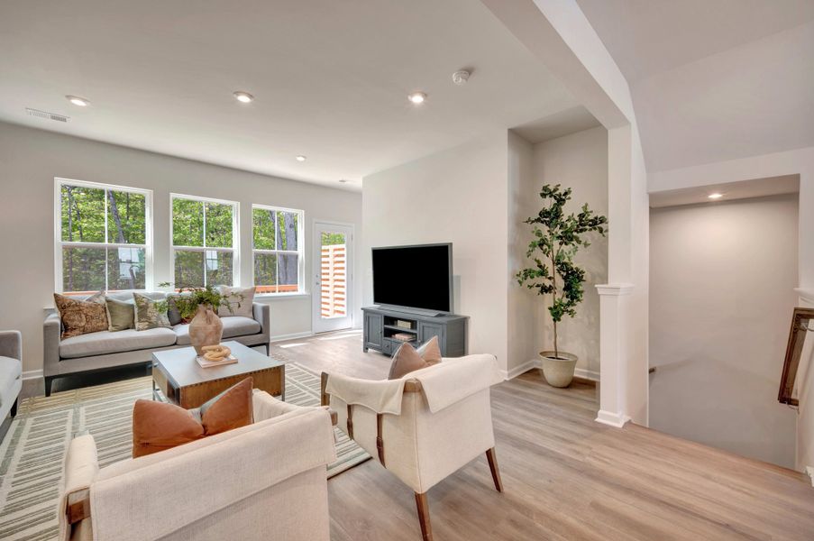 Representative furnished interior of a home built from the Huck by Tri Pointe Homes in Twinleaf Townes, Chapel Hill (Image 10).