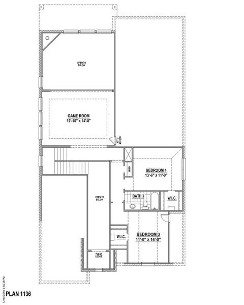 Plan 1136 2nd floor