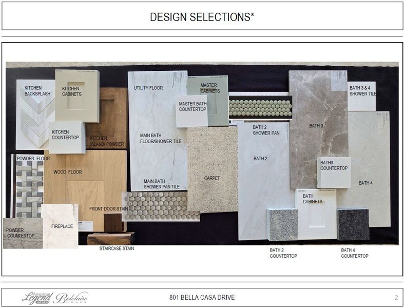 Representative photo of design selections for 801 Bella Casa Representative photo of design selections for 801 Bella Casa
