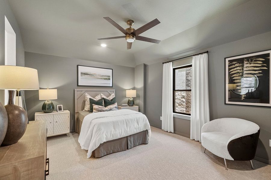 Furnished interior view inside a new home in The Highlands 50', Porter (Image 32).