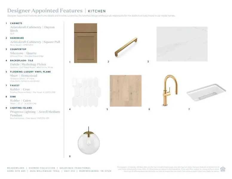 Sample of building materials used in homes in Meadowlark, Murfreesboro (Image 7). Sample of building materials used in homes in Meadowlark, Murfreesboro (Image 7).