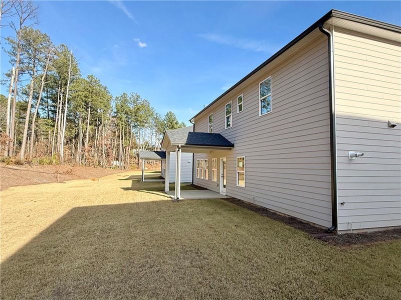 Exterior details and patio area of a home in Vines at Mill Creek - Legacy Series, Braselton (Image 22).