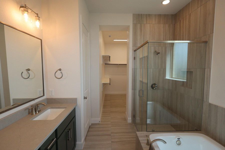Furnished interior view inside a new home in Prairieland Village - Grove Collection, Cypress (Image 15).