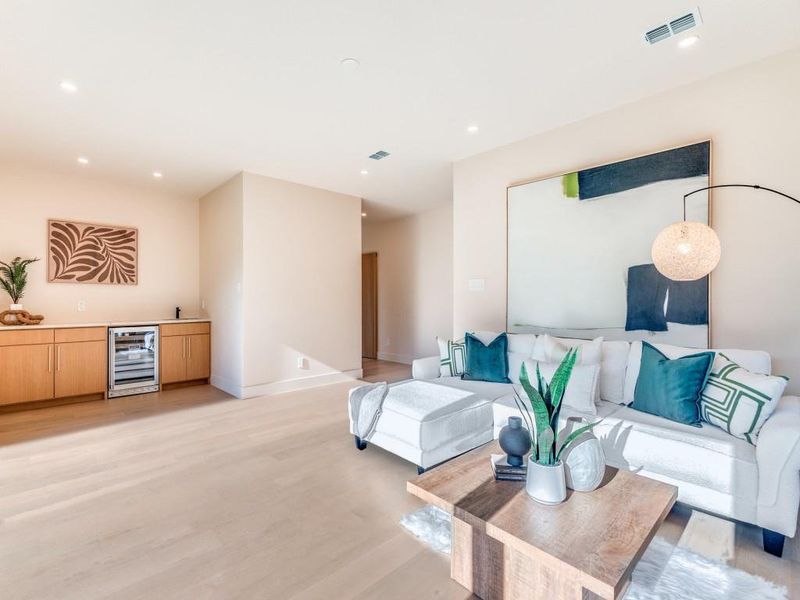 2nd Floor game Room with Built in Cabinets and Beverage Refrigerator 2nd Floor game Room with Built in Cabinets and Beverage Refrigerator