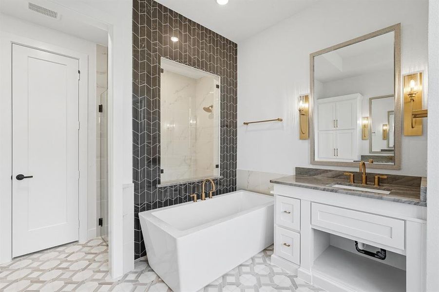 Furnished interior view inside a new home in Mosaic, Celina (Image 13). Furnished interior view inside a new home in Mosaic, Celina (Image 13).