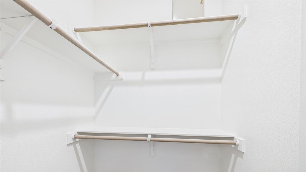 First floor walk-in closet. First floor walk-in closet.