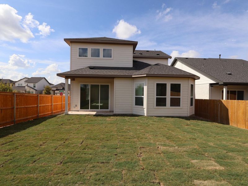 Exterior details and patio area of a home in Cedar Brook, Leander (Image 8). Exterior details and patio area of a home in Cedar Brook, Leander (Image 8).