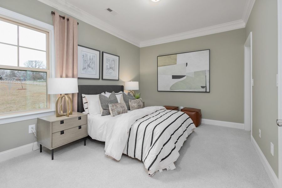 Representative furnished interior of a home built from the Hanover Lux by Keystone Homes NC in Weybridge, Burlington (Image 34).