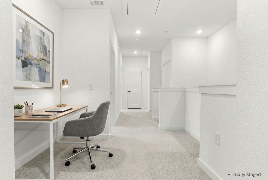 Furnished interior view inside a new home in Willow Grove Townhomes, Melissa (Image 12).