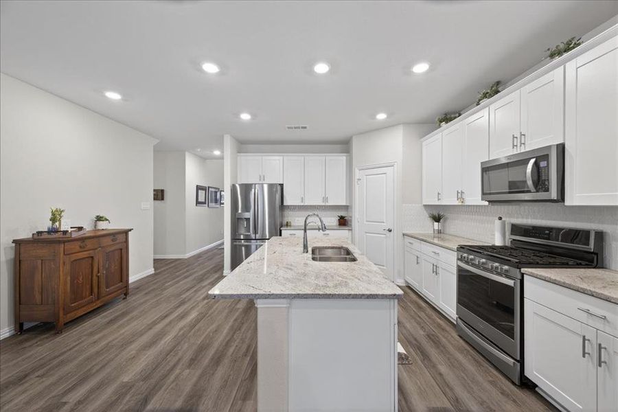 Furnished interior view inside a new home in Tesoro at Chisholm Trail Ranch, Crowley (Image 5).