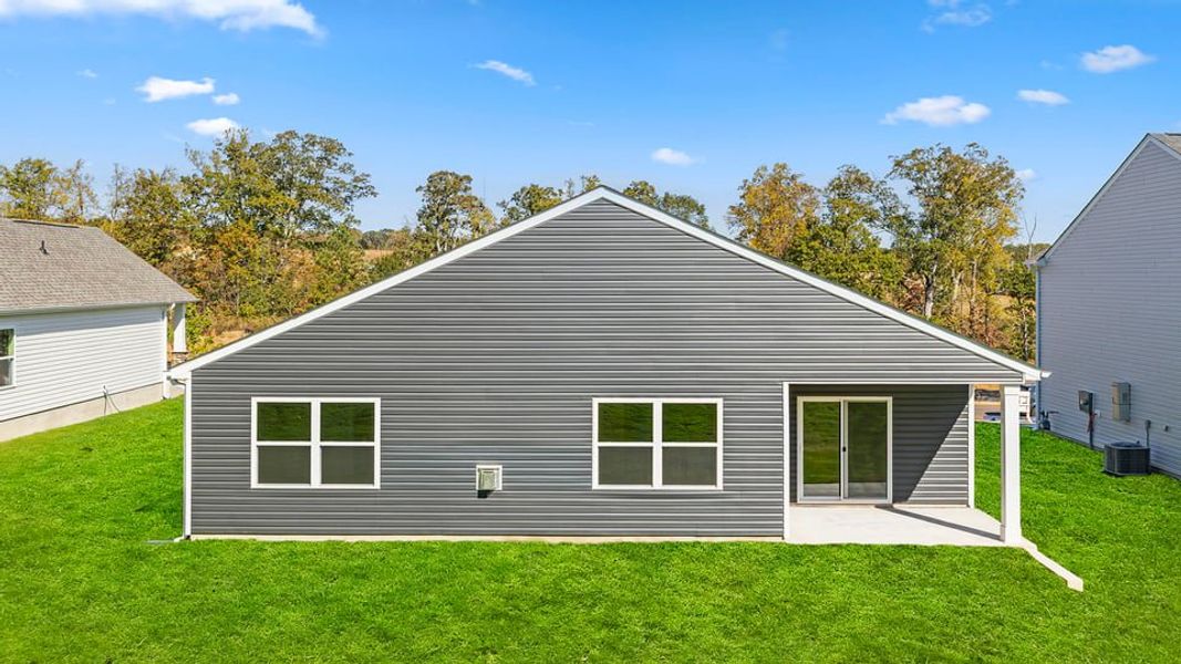 Exterior details and patio area of a home in Durbin Meadows Traditions, Fountain Inn (Image 3). Exterior details and patio area of a home in Durbin Meadows Traditions, Fountain Inn (Image 3).