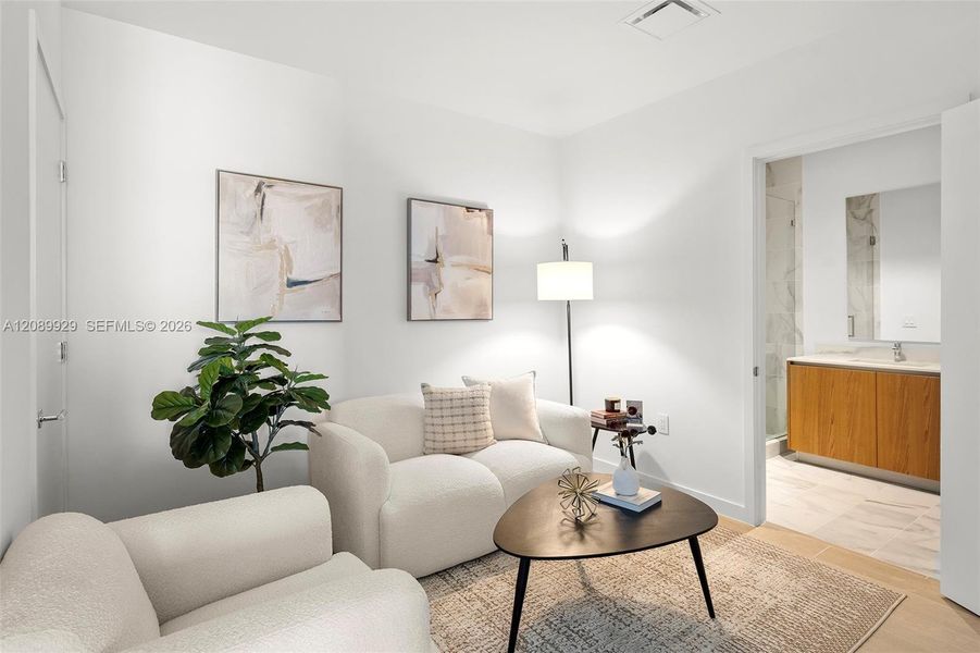Furnished interior view inside a new home in , Miami (Image 30).