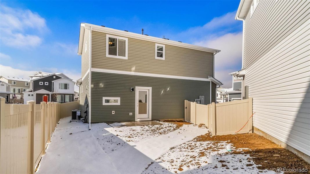 Exterior details and patio area of a home in Thompson River Ranch, Johnstown (Image 3).