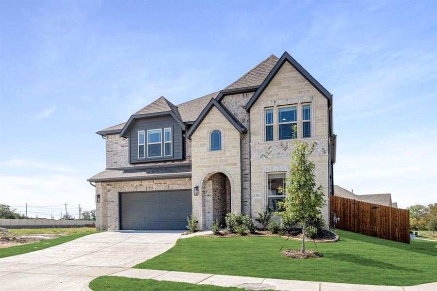 Front exterior of a new home in Ridge Ranch Classic 50, Mesquite, TX, highlighting curb appeal (Image 17). Front exterior of a new home in Ridge Ranch Classic 50, Mesquite, TX, highlighting curb appeal (Image 17).