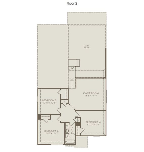 2D floor plan layout for the Puma by Pulte Homes in Nopal Valley, San Antonio, TX (Image 4). 2D floor plan layout for the Puma by Pulte Homes in Nopal Valley, San Antonio, TX (Image 4).