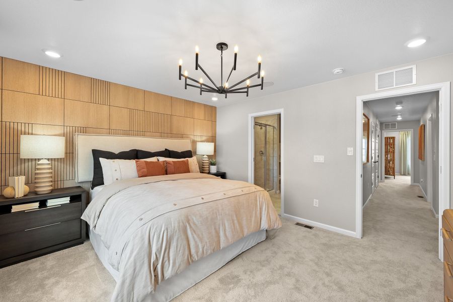 Furnished interior view inside a new home in Trailstone, Arvada (Image 3).