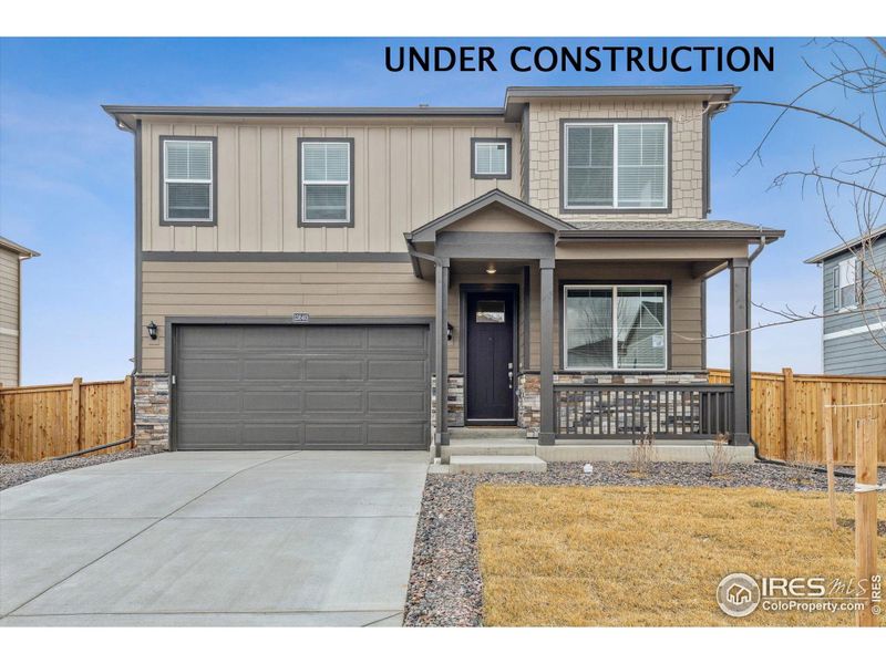 Front exterior of a new home in Settlers Crossing, Commerce City, CO, highlighting curb appeal (Image 18). Front exterior of a new home in Settlers Crossing, Commerce City, CO, highlighting curb appeal (Image 18).