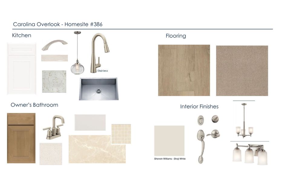 Sample of building materials used in homes in Carolina Overlook, Clayton (Image 25). Sample of building materials used in homes in Carolina Overlook, Clayton (Image 25).