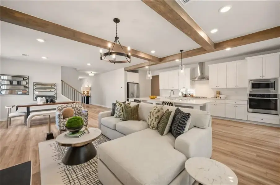 Furnished interior view inside a new home in Everson Pointe, Snellville (Image 34).