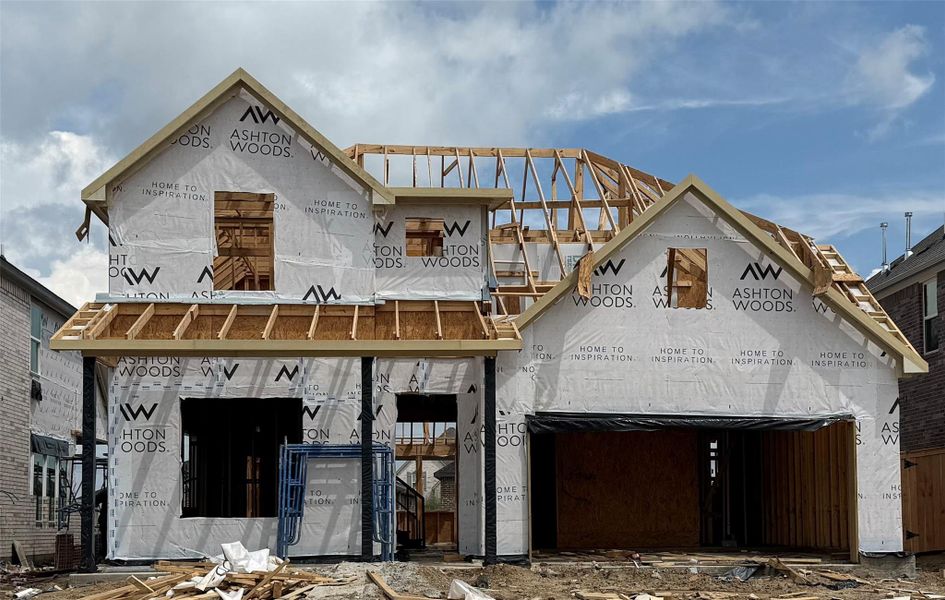 Actual progress of your home.